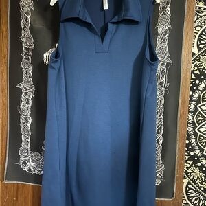 Chic Navy Sleeveless Mini Dress